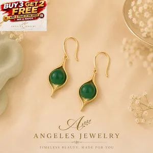 Authentic Emerald Whisper: Jade Leaf Drop Earrings of Healing Light