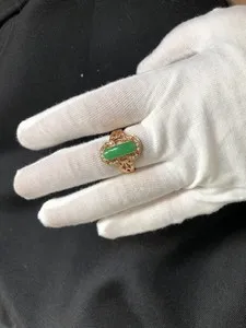 Authentic The Verdant Sovereign: 18K Gold-Plated Jadeite Talisman