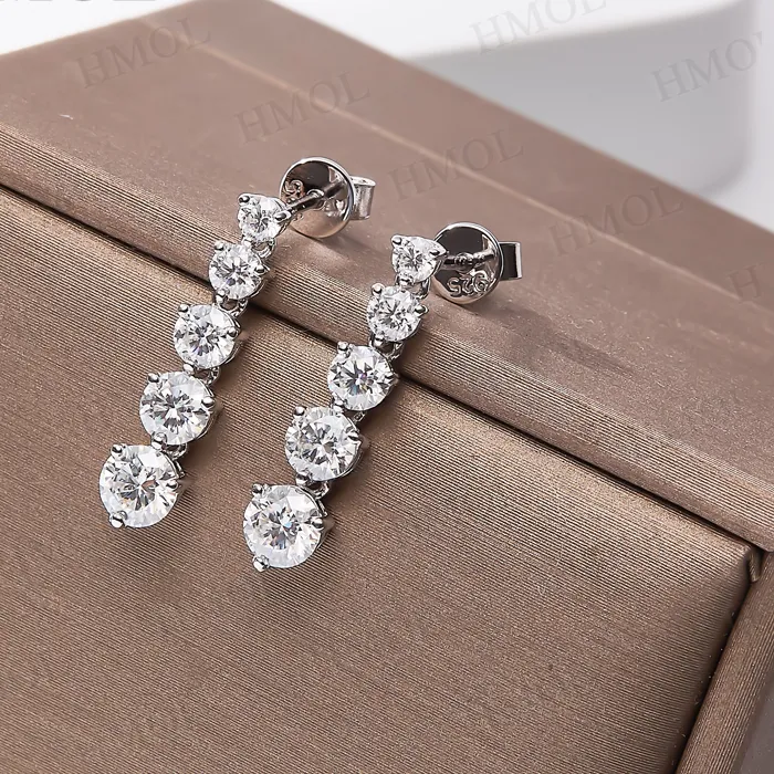 Authentic Celestial Starlight Moissanite Amulet Studs - VVS1 D Color Sacred Geometry Ear Talismans