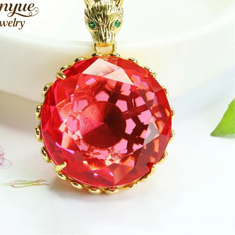Authentic High-End Animal Head Stained Glass Pendant Luxury Quality Fine Jewelry Exquisite Elegant Popular Best Charms Young