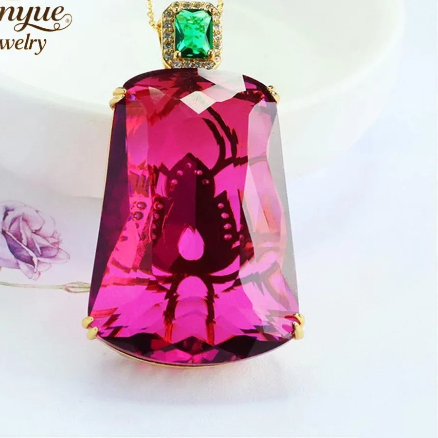 Authentic High-End Colored Glass Pendant Luxury Quality Fine Jewelry Exquisite Elegant Popular Best Charms Sexy Young Amulet