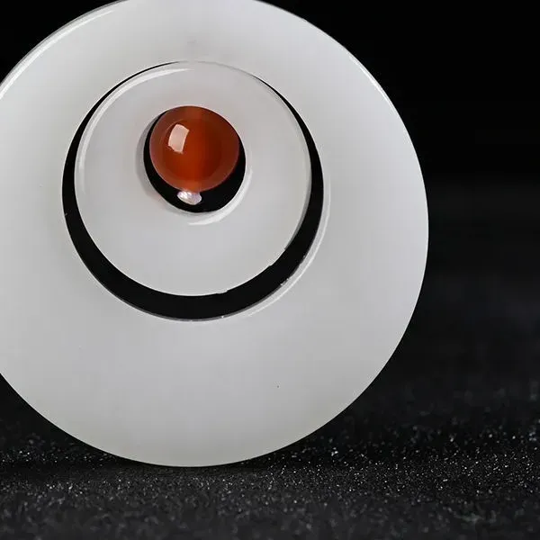 Authentic The Serpentine Vein: Ethereal White Jade Silk Talisman