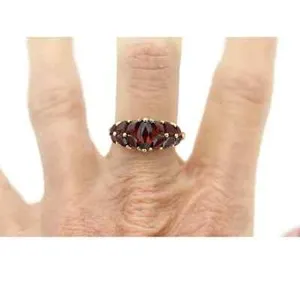 Authentic Eternal Garnet Heart – 14k Gold‑Plated Vintage Talisman