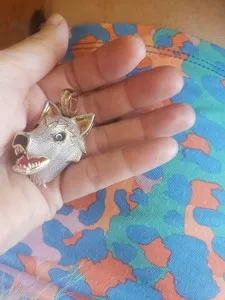 Authentic The Alpha Guardian: Sterling Silver and Gold-Plated Wolf Talisman