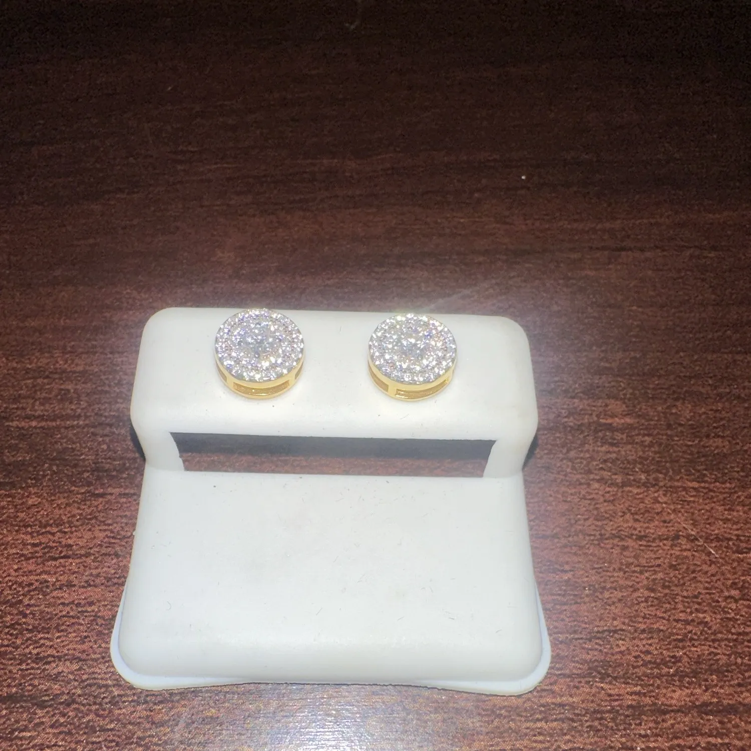 Authentic Moissanite Bloom: Sterling Silver Earrings with 14K Gold Plating - A Celestial Embrace