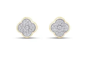 Authentic Radiant Blossom Whispers Cubic Zirconia and Sterling Silver Studs