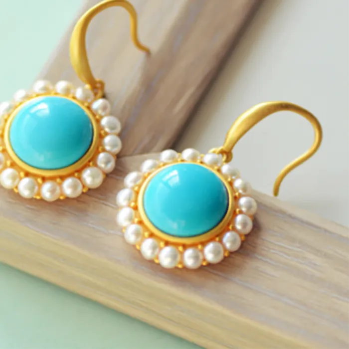 Authentic The Azure Oracle: Turquoise and Pearl Lunar Talismans