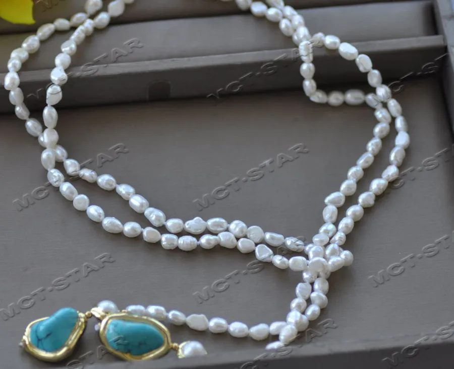 Authentic Celestial Turquoise Baroque Pearl Amulet of Vitality