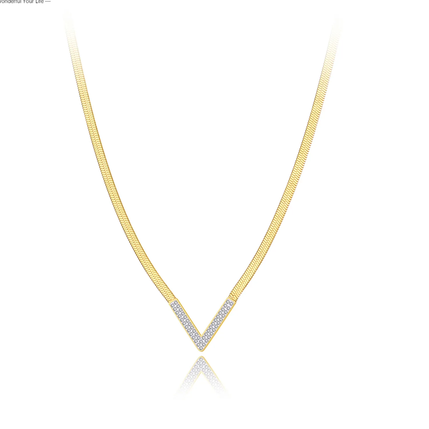 Authentic Serpent’s V‑Gate: 18K Gold‑Plated Mystic Necklace