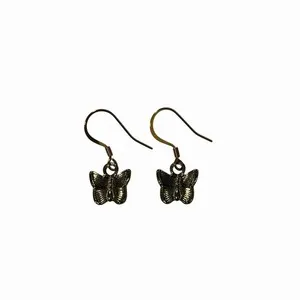 Authentic Ethereal Winged Transformation Gold Drop Earrings