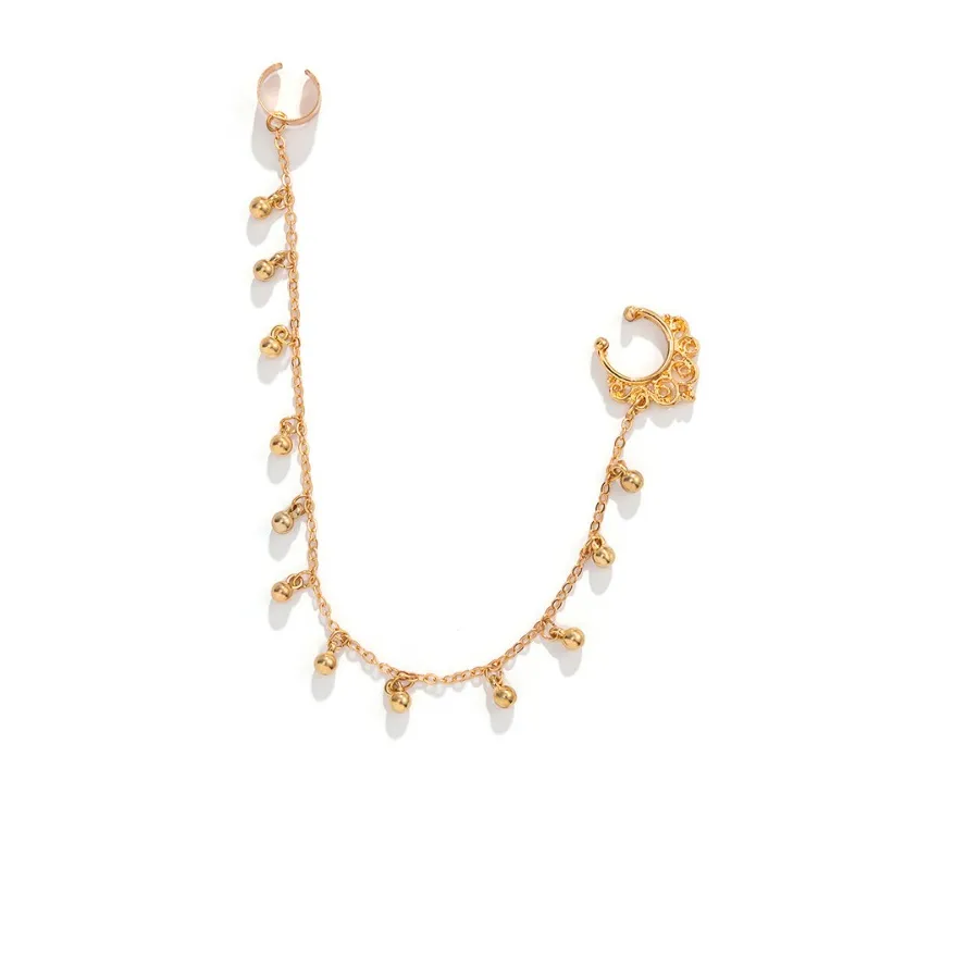 Authentic The Gilded Metamorphosis Butterfly Nose Cuff with Pearl Cascade