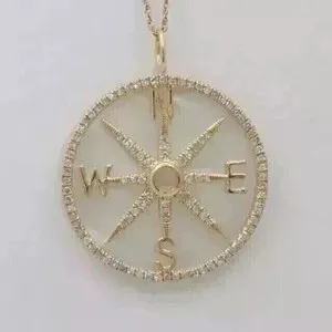 Authentic The Celestial Navigator: 14k Gold-Plated Compass Amulet