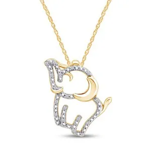 Authentic Gilded Wisdom Elephant's Embrace Diamond