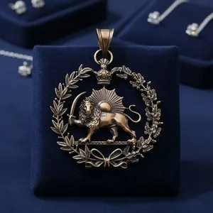 Authentic The Solar Sovereign: Pahlavi Lion and Sun Gold Talisman