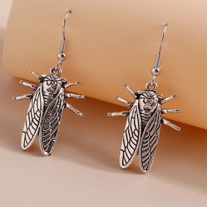 Authentic The Golden Metamorphosis: Cicada Talismanic Drop Earrings