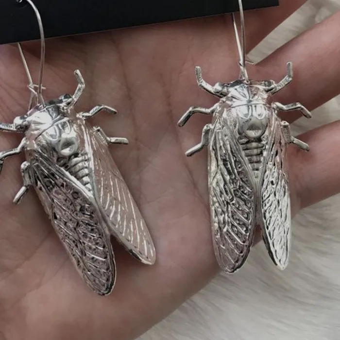 Authentic The Cicada of Eternal Renewal: Golden Amulet Earrings