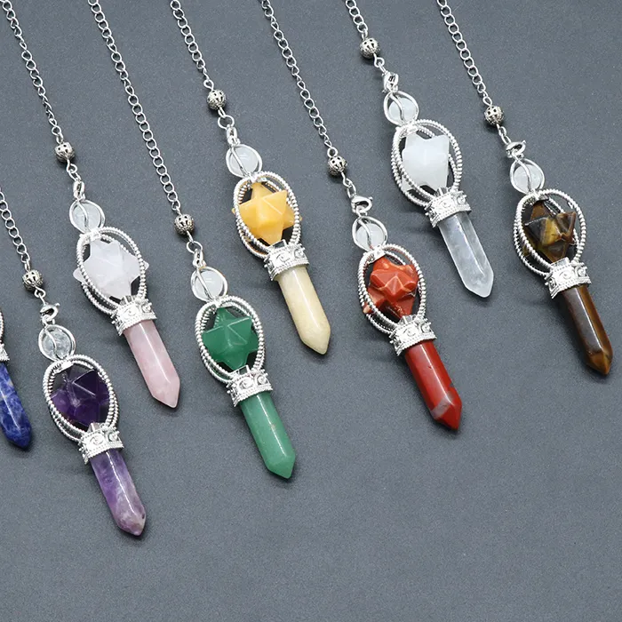 Authentic The Celestial Star Scepter Hexagon Cylinder Spirit Pendulum Pendant