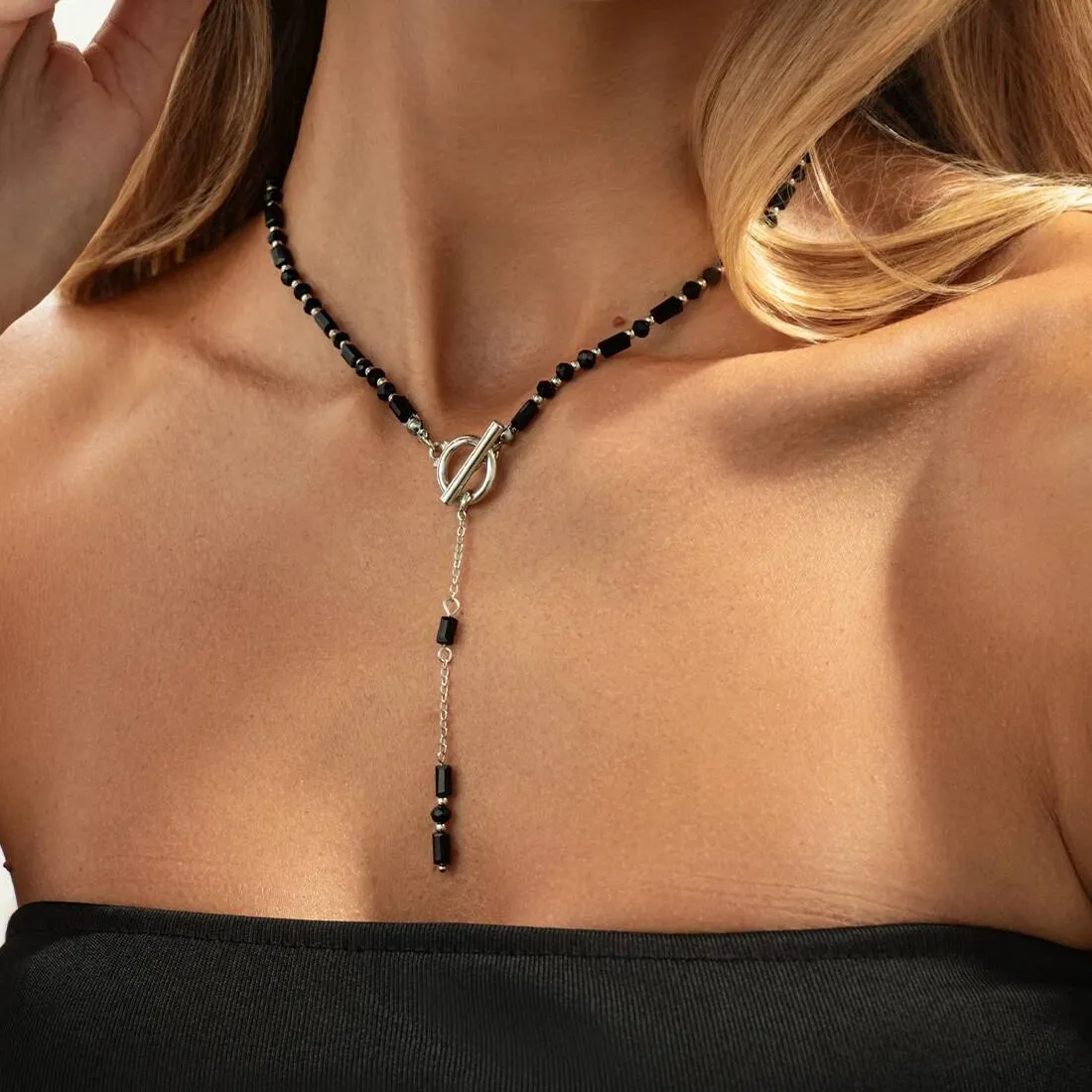 Authentic The Obsidian Veil: Midnight Crystal Ritual Choker