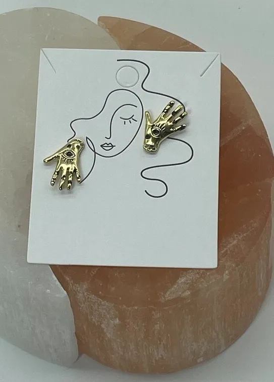 Authentic Evil Eye Enchantment: Gold-Plated Minimalist Earrings