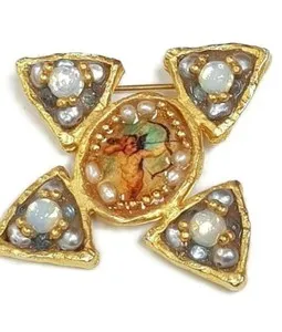 Authentic Cupid's Enchanted Embrace: The Angelic Love Pin Brooch