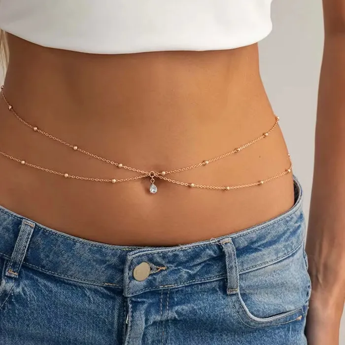 Authentic Enchanted Cross Waist Amulet – Double‑Layered Gold Protection