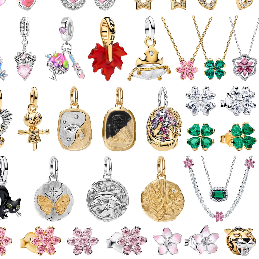 Authentic Celestial Charms: A Collection of Sacred Symbols in Sterling Silver