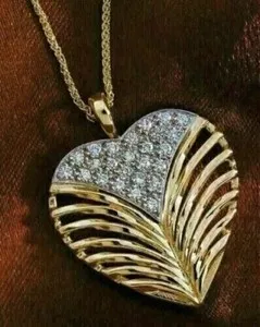 Authentic Radiant Heart of Eternal Devotion Golden Pendant