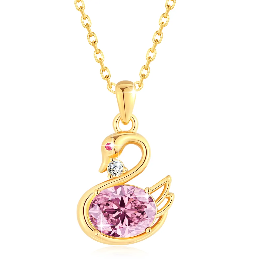 Authentic The Celestial Swan of Eternal Grace: A Moissanite and Blue Topaz Talisman