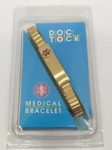 Authentic The Guardian's Cuff A Gold- Plated Medical Alert Talisman Of Protection