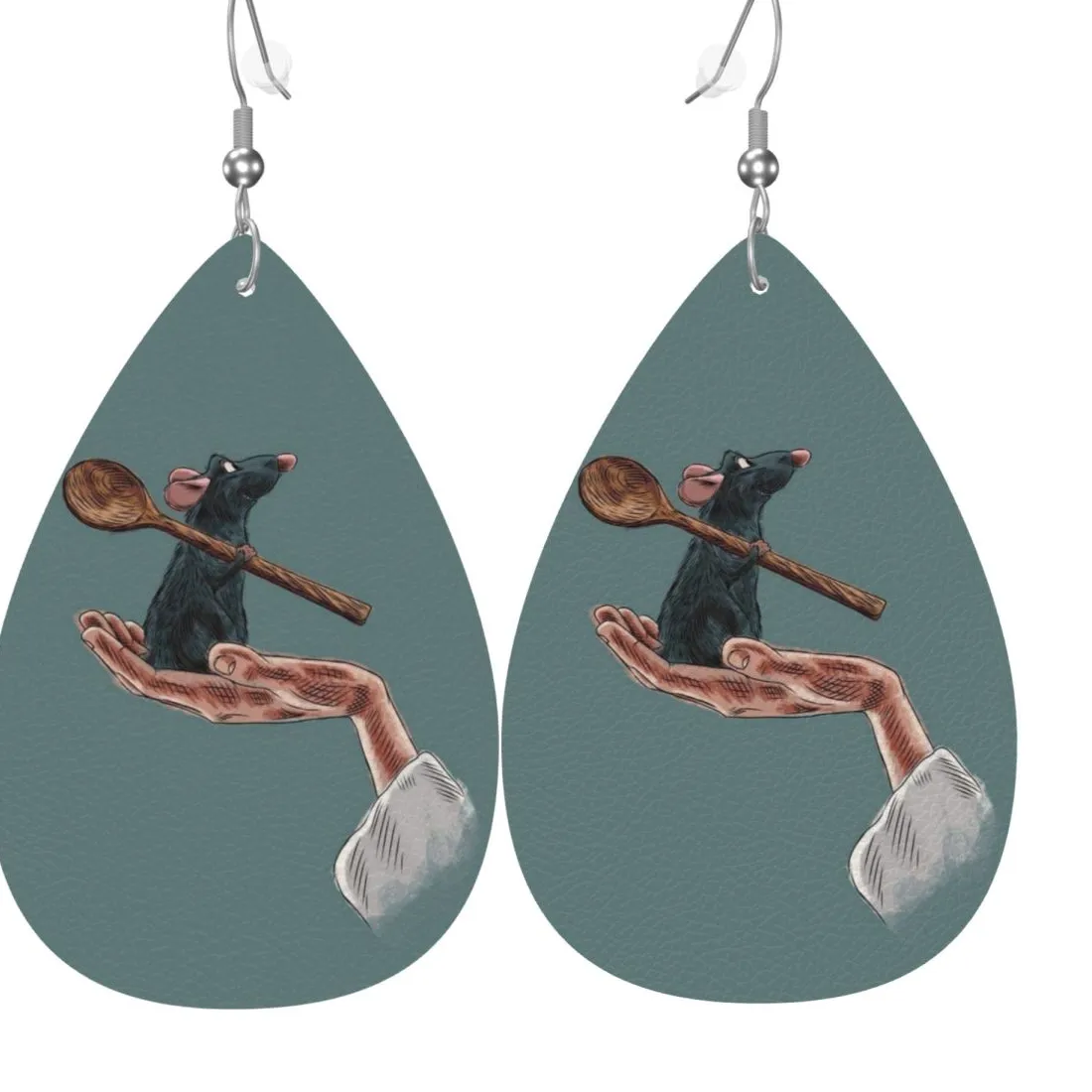 Authentic Whispers of the Hearth Leather Dangle Earrings