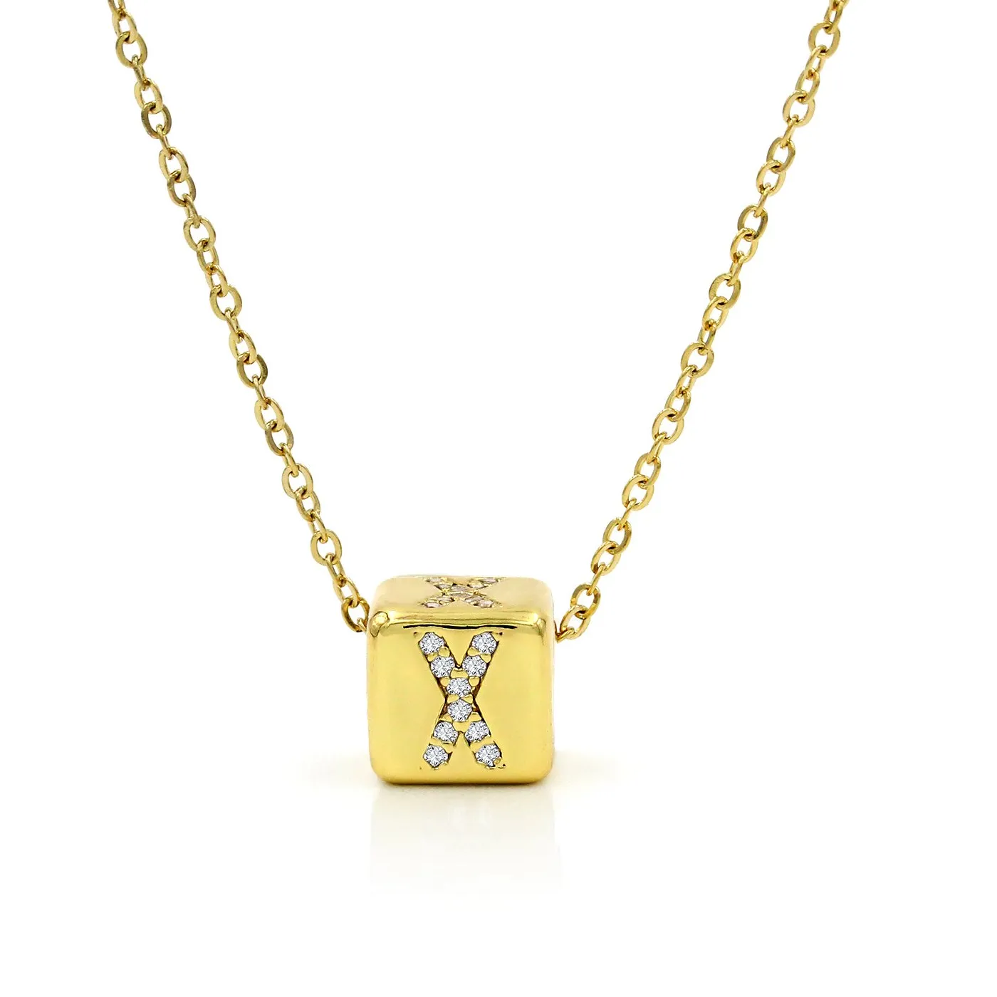 Authentic The Alchemist’s Cipher: Golden Initial Dice Pendant