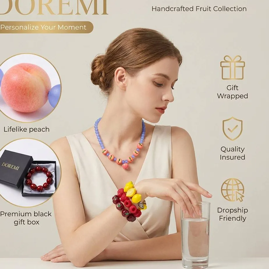 Authentic The Peach Blossom Immortality Set - Handcrafted Resin Talisman of Summer Vitality