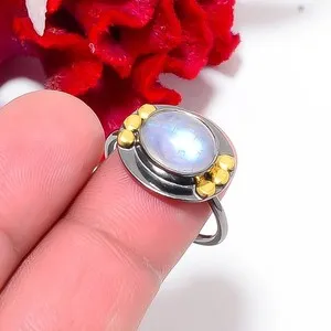 Authentic The Midnight Eclipse: Rainbow Moonstone and Alchemical Gold Talisman