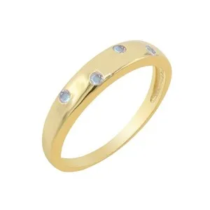 Authentic Radiant Lunar Embrace Moonstone and Gold-Plated Sterling Silver Ring