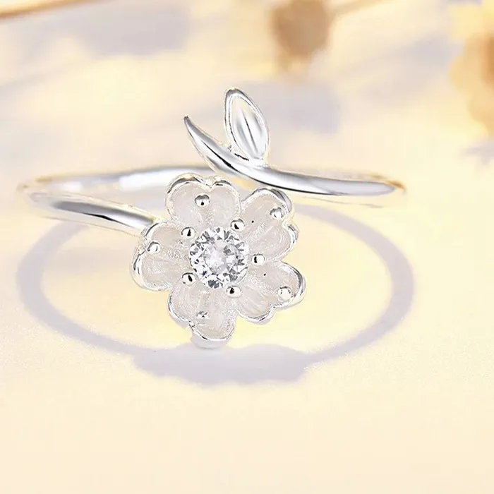 Authentic Sakura Bloom: The Enchanted Cherry Blossom Ring of Eternal Grace