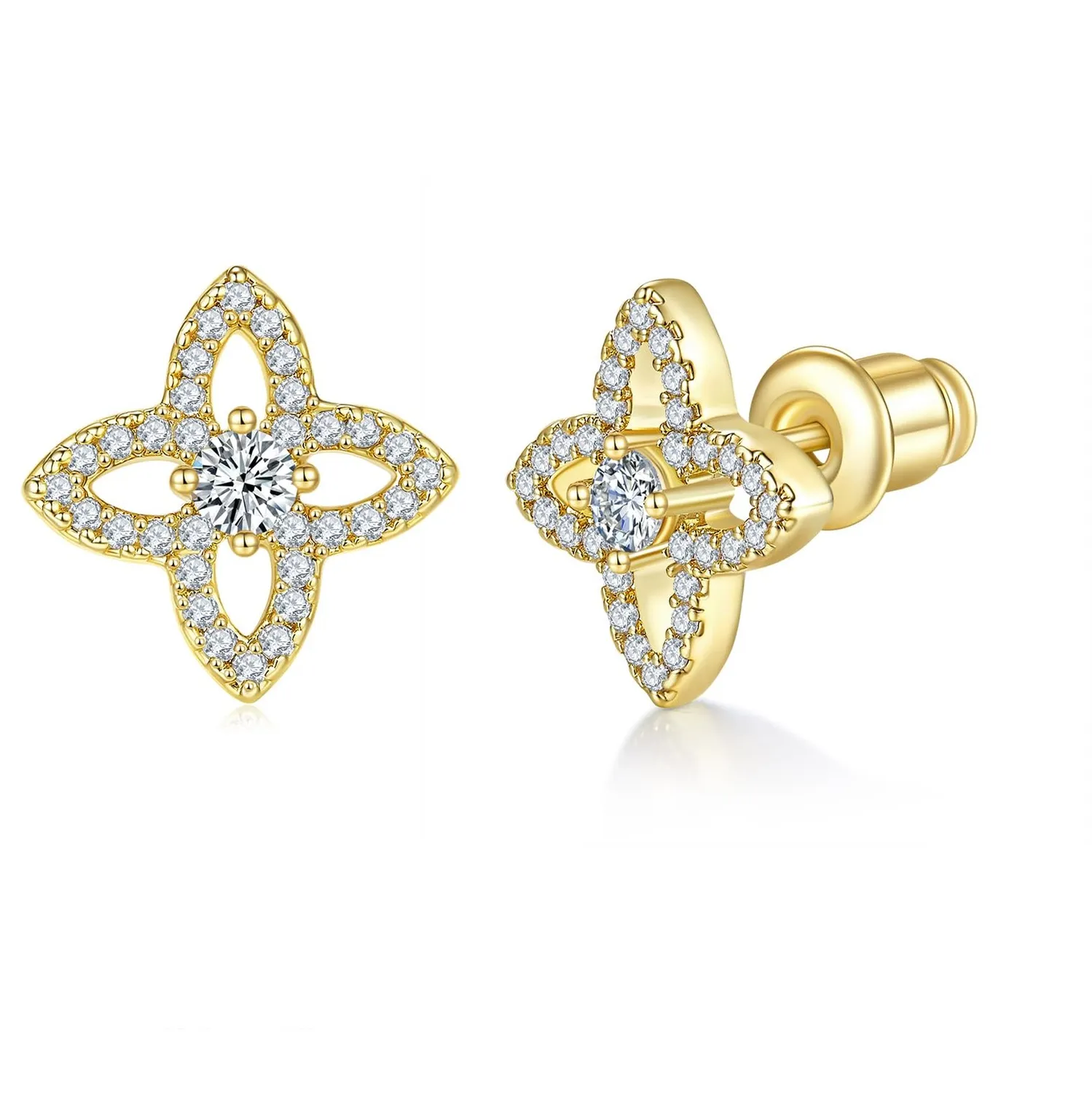Authentic Amulets of Eternal Fortune: The Gilded Clover Studs