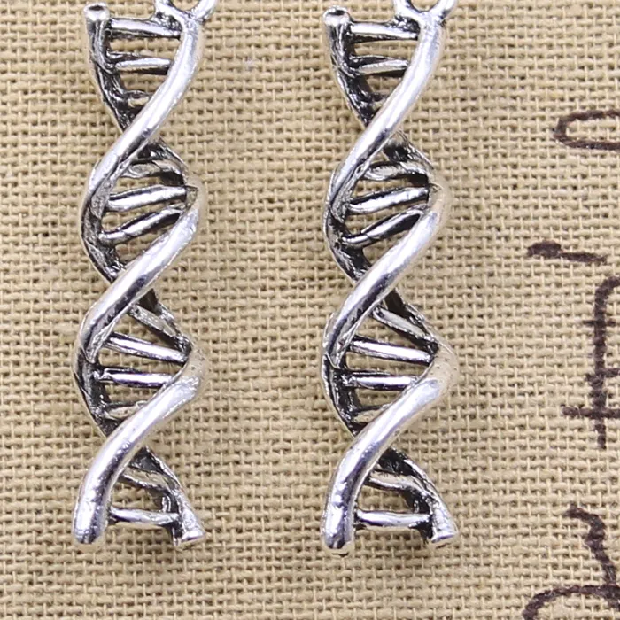 Authentic The Helix Of Becoming Antique Silver Dna Charms For Sacred Crafting