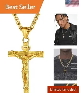 Authentic Radiant Sovereign Crucifix Gold-Plated Talisman