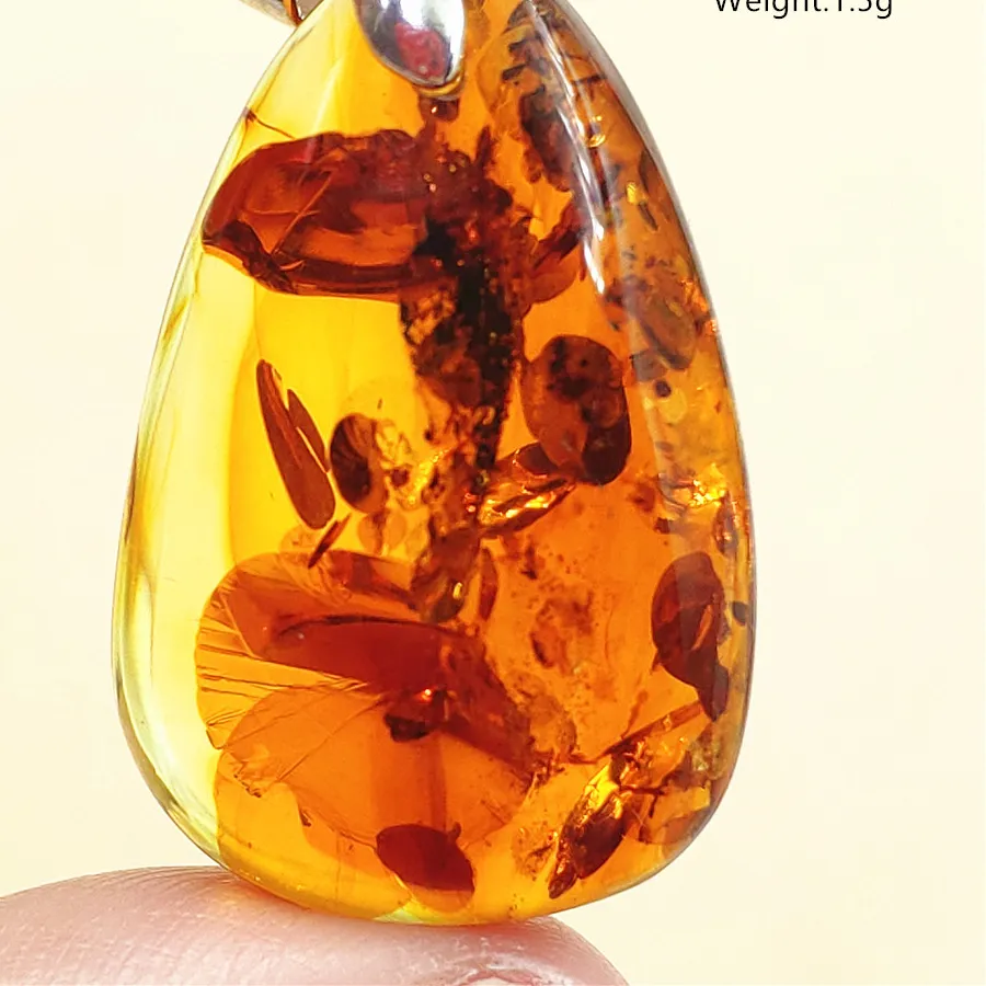 Authentic The Solar Tear Golden Piebald Amber Pendant Of Healing Light