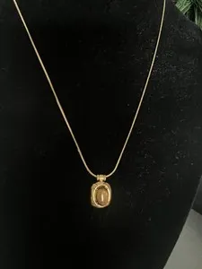 Authentic The Golden Gaze: 18K Gold Plated Tiger's Eye Oval Talisman