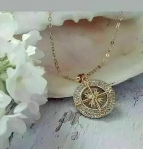 Authentic The Celestial Navigational Compass Amulet in Radiant Gold