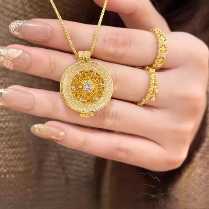 Authentic The Celestial Navigator: 24K Gold Eight-Treasure Compass Amulet