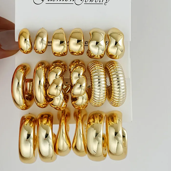Authentic Celestial Crescent Asymmetrical Hoops