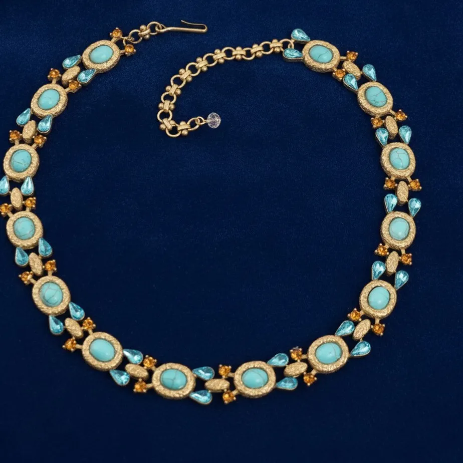 Authentic Celestial Horizon Turquoise and Crystal Radiance Amulet