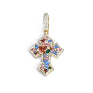 Authentic Radiant Prism Cross Gold-Plated Talisman