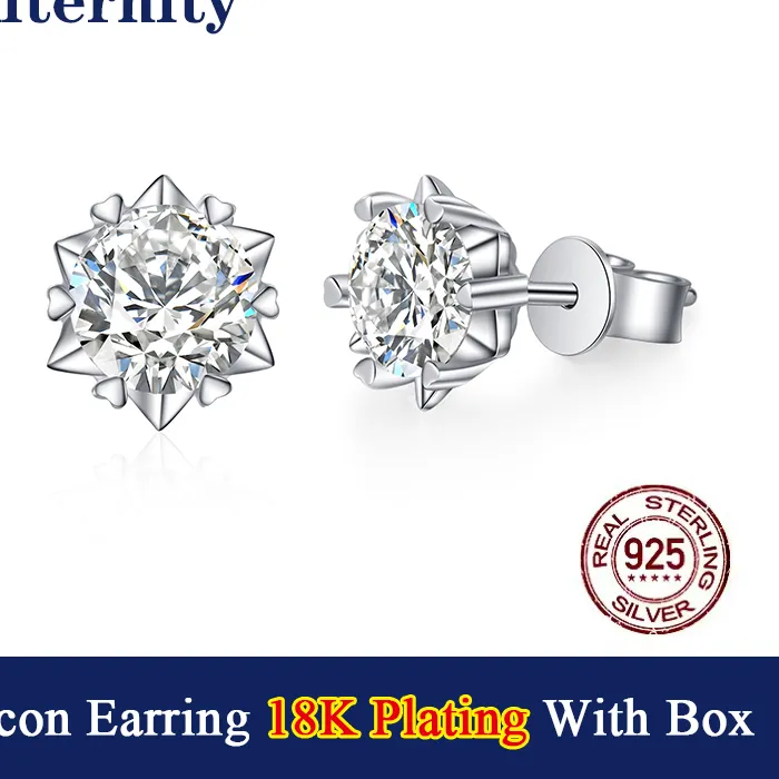 Authentic Snowflake Sigil Studs Golden Light Frozen In Crystal