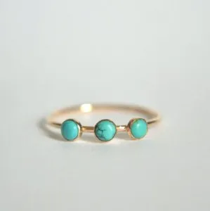 Authentic Celestial Horizon: The Three-Stone Turquoise Talisman