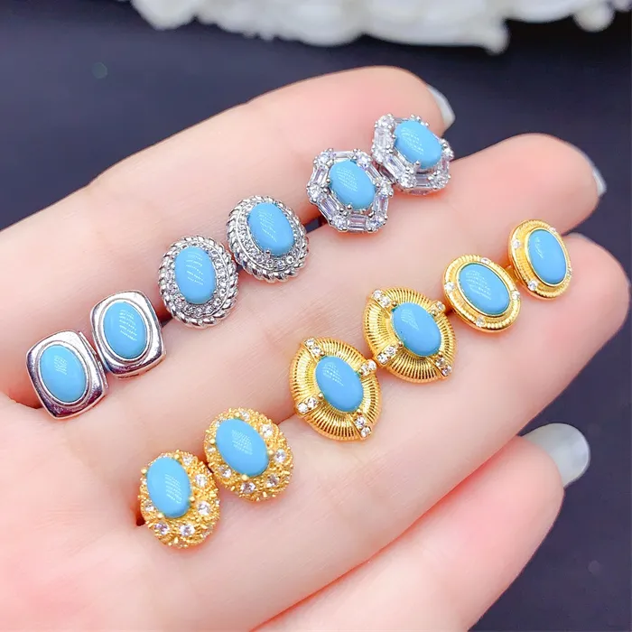 Authentic Azure Horizon Turquoise Sacred Silver Talisman Earrings