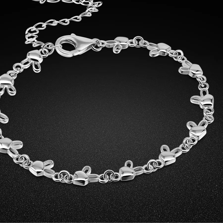 Authentic The Lunar Warren: Solid 925 Sterling Silver Rabbit Talisman Bracelet