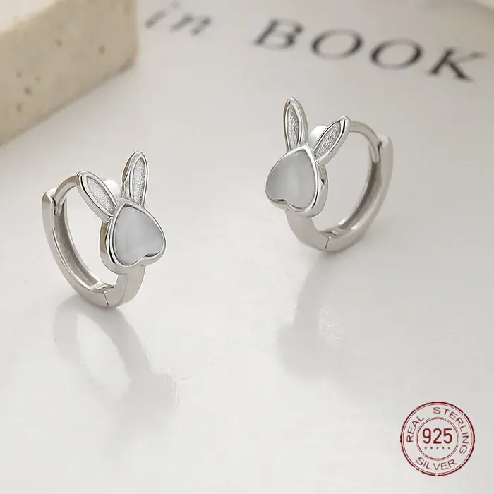Authentic Lunar Eclipse Opal Rabbit Hoops: Sacred Zodiac Talisman of Fertility and Renewal